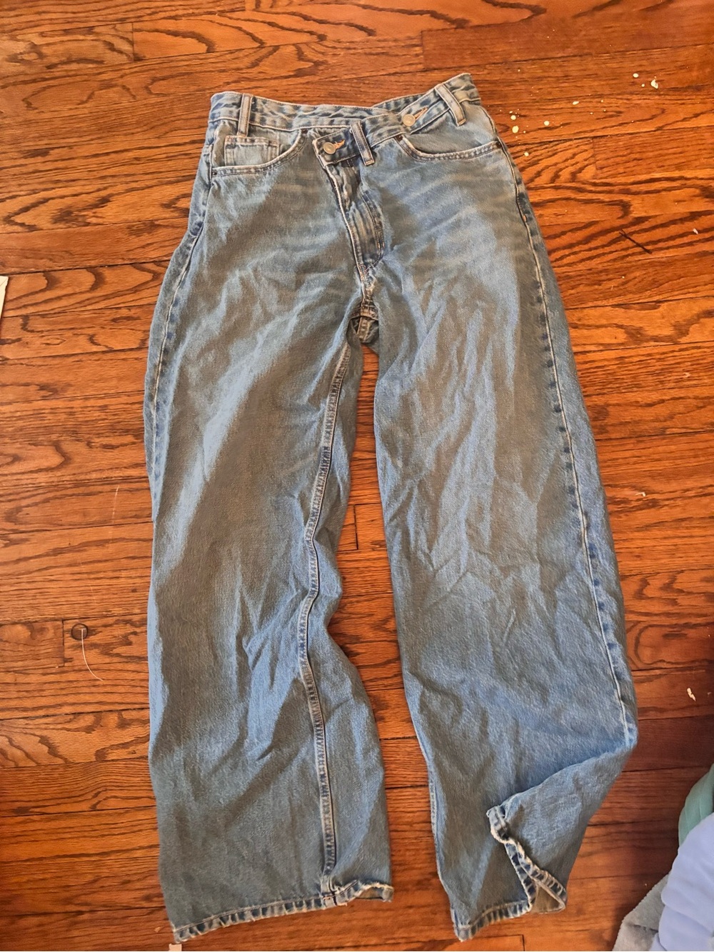 Zara Light Blue High-Waist Wide Leg Jeans